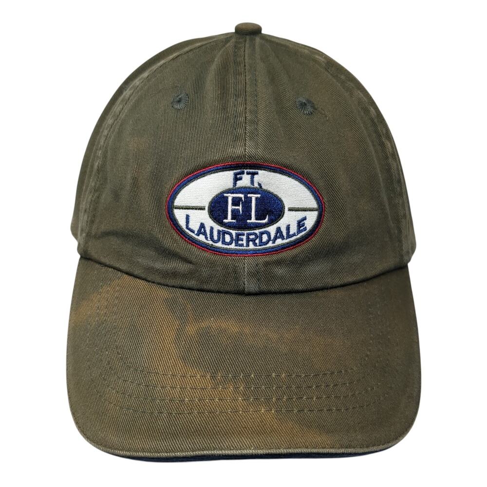 FT. Lauderdale Slideback Hat Green One Size Adjustable Fahrenheit